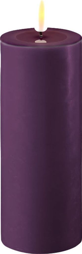 LED Kerze Dunkel Lila 5 x 12,5 cm