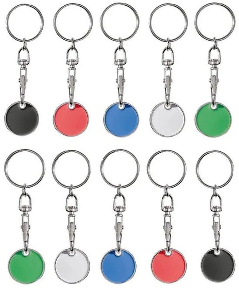 Lot de 10 porte-clés métallisés pour ne plus perdre vos clés de maison