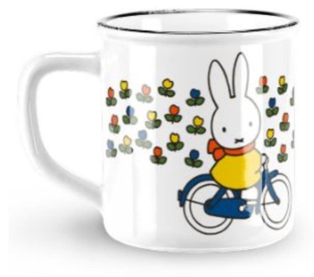 Miffy Cycles mug rétro tulipes blanc Image du produit 