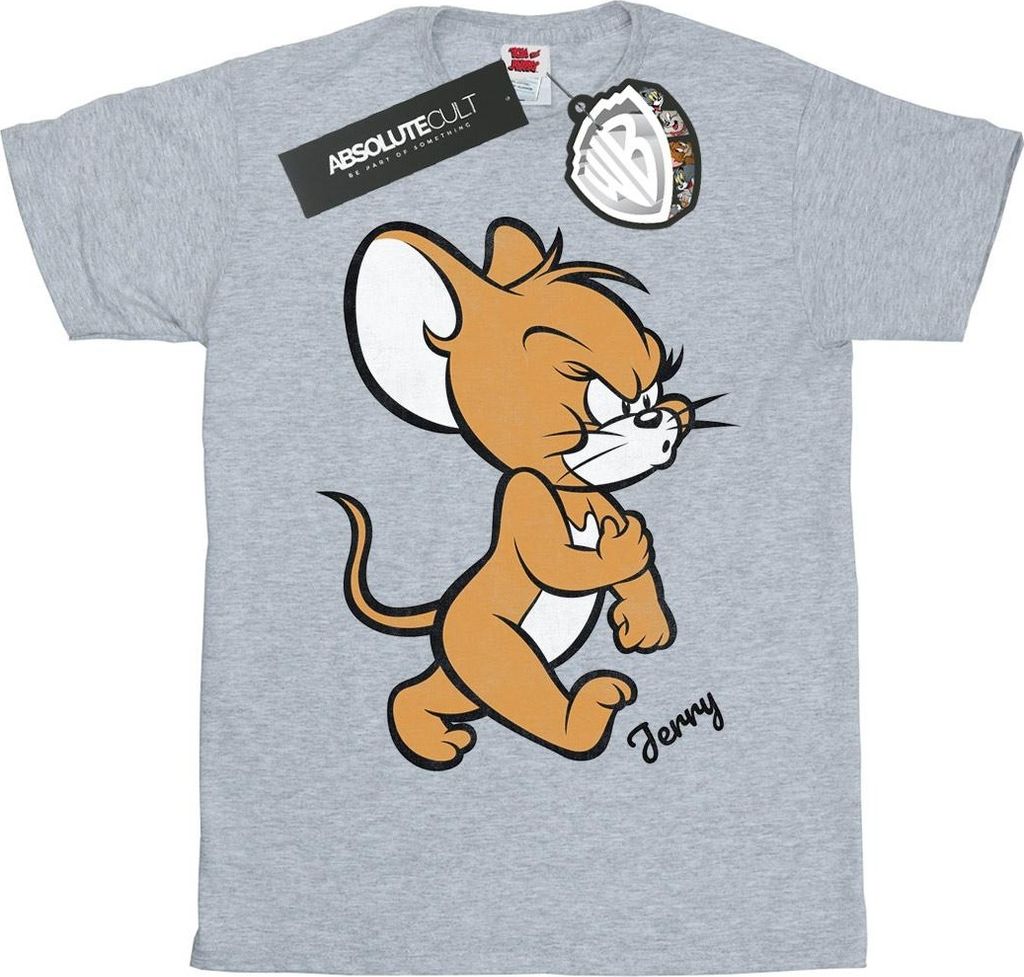 Tom and Jerry - T-Shirt für Mädchen BI687 (152-158) (Grau)