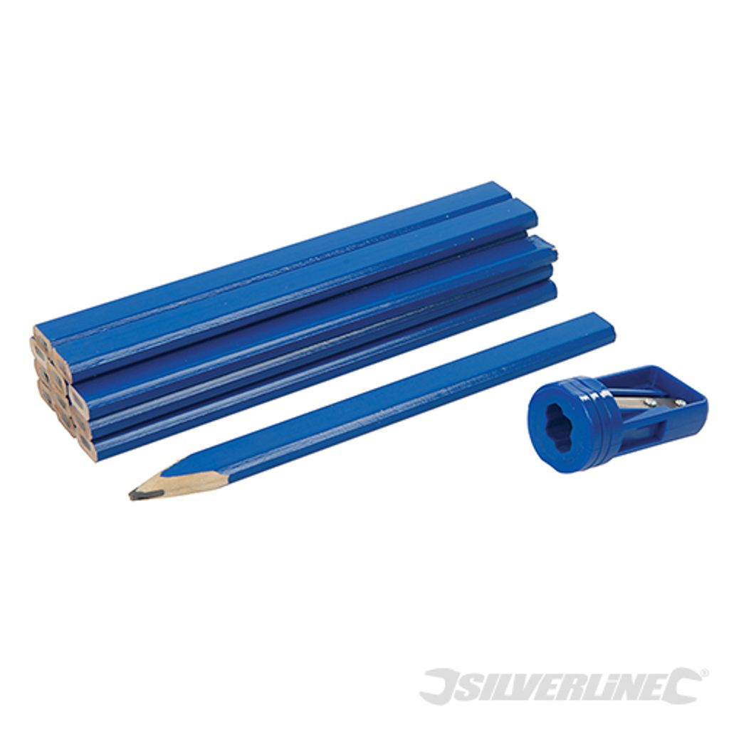 Silverline - Matite da carpentiere con temperino, Immagine del prodotto 