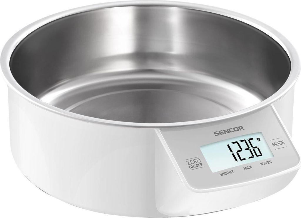 Sencor SKS 4030WH, Elektroniczna waga kuchenna, 5 kg, 1 g, Zdjęcie produktu 