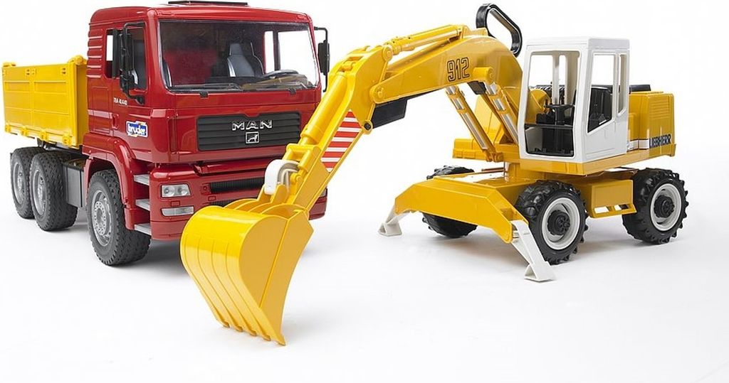 MAN TGA Kipplastwagen mit Liebherr Bagger 912 Produktbild 
