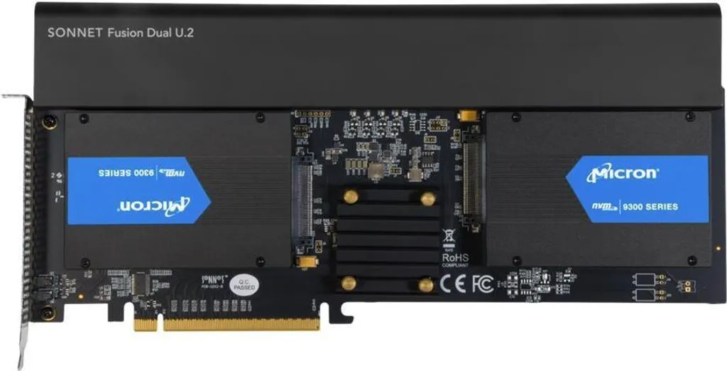 Sonnet Dual U.2 SSD PCIe Card - Adaptateur NVMe Haute Performance