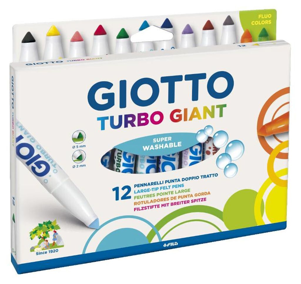 Giotto Turbo Marker Giant Conical Tip 12 Stück Multicolour Extra Large