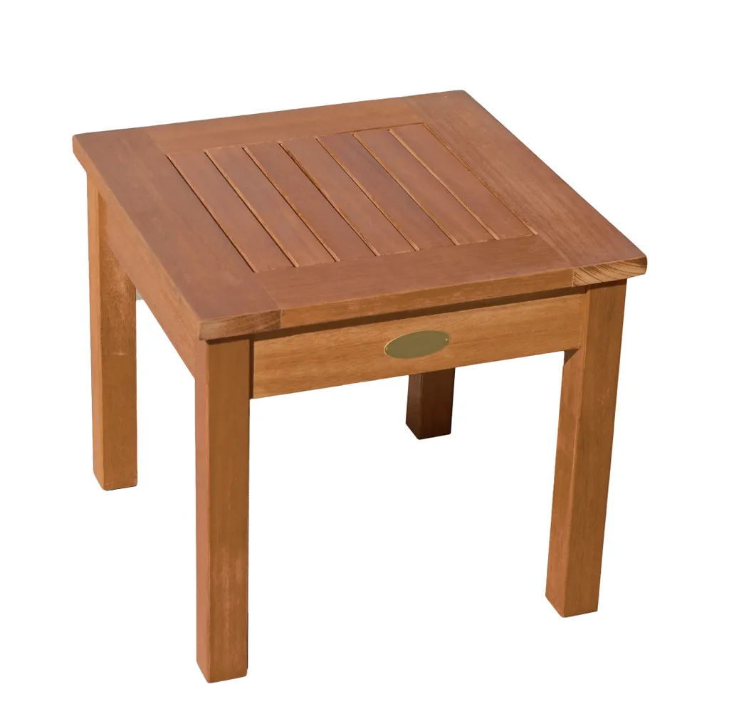 Bout de canapé extérieur SONORA aspect teck bois eucalyptus de terrasse