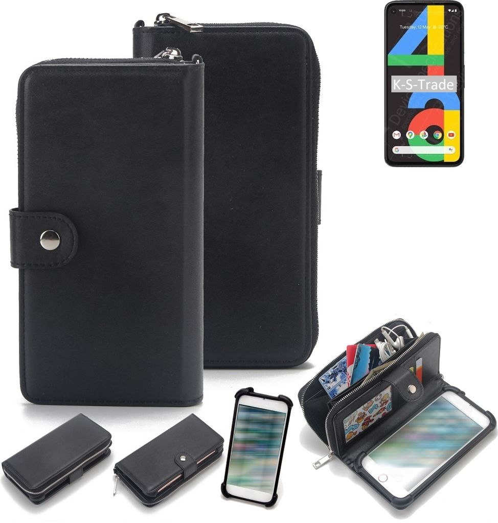 K-S-Trade 2in1 Handyhülle Schutzhülle kompatibel mit Doogee S58 Pro & Portemonnee Cover Handy Hülle Case Etui Geldbörse Wallet Bookstyle Hülle