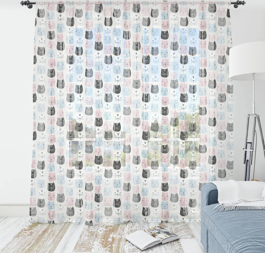Arazzo Artistico Gatti ABAKUHAUS 240x274 cm - Satin per Soggiorno
