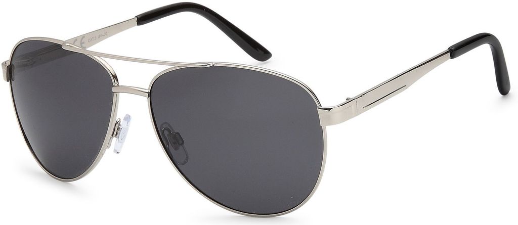 styleBREAKER polarisierte Flieger Sonnenbrille, Pilotenbrille mit Federscharnier, Etui und Putztuch, Uni 09020046