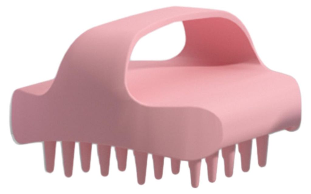 Ergonomische Shampoobürste aus weichem Silikon mit rutschfestem Griff und Kopfhautmassagefunktion – ideal für die Haarwäsche