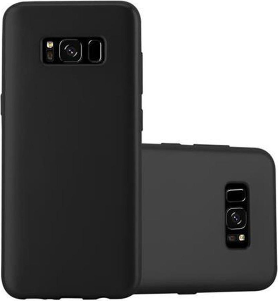 Cadorabo Schutzhülle für Samsung Galaxy S8 Hülle in Schwarz Handyhülle TPU Silikon Etui Cover Case