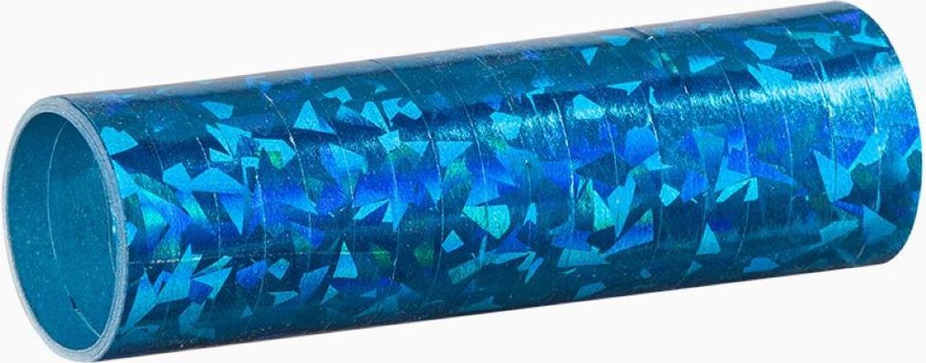 Luftschlangen "Holografisch" 4m / 1 Rolle | Blau