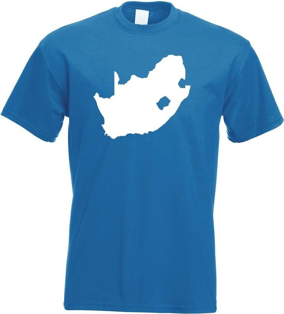 Kiwistar - T-Shirt - royal - Südafrika Umriss Kontur Herren Funshirt Bedruckt Design Sprüche Spruch Motive - mit Motiv Bedruckt - Funshirt Design...
