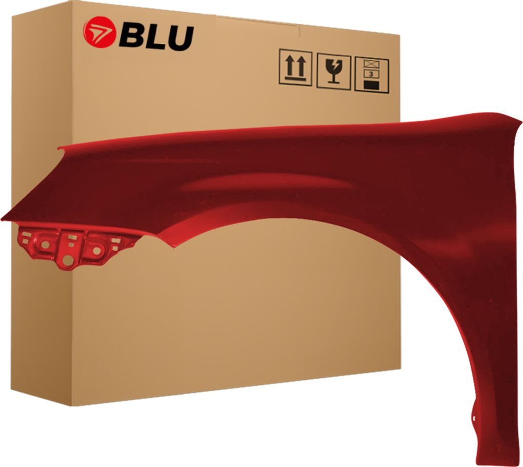 BLU Kotflügel Passend für VW Volkswagen Golf V 5 Kombi / Jetta LA3W Links Rot SpiceRot | 2003-2009 | Vorderseite Vorne | Lackiert | Einbaufertig