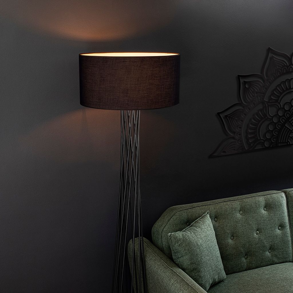 Opviq, lampadaire haut de gamme, noir, 50 x 175 x 50 cm | Image du produit 