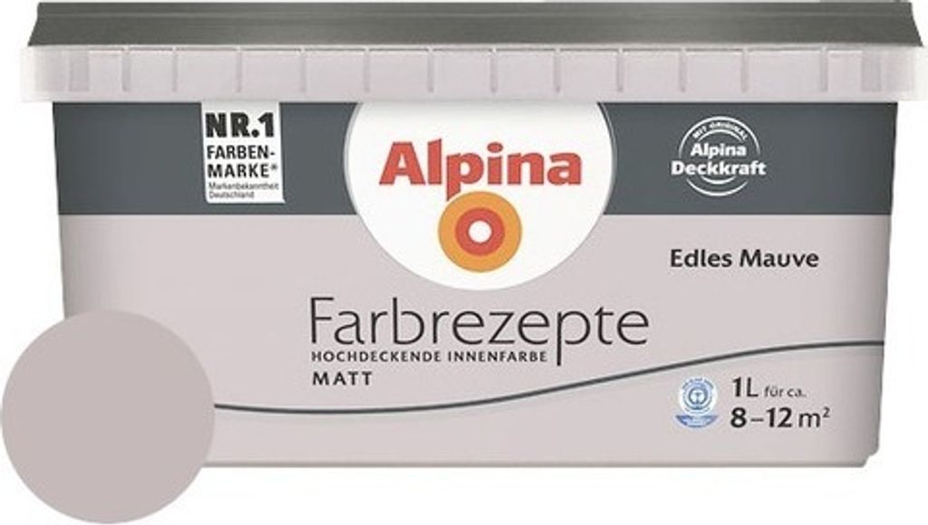 Alpina Wandfarbe Farbrezepte Edles Mauve 1 l Produktbild 