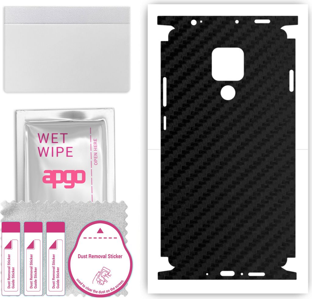 apgo Rückseite + Seiten Schutzfolie, Skin, kompatibel mit Huawei Mate 20 X, Hinten Displayschutzfolie aus Vinylfolie, kratzfest, einfache Montage ...