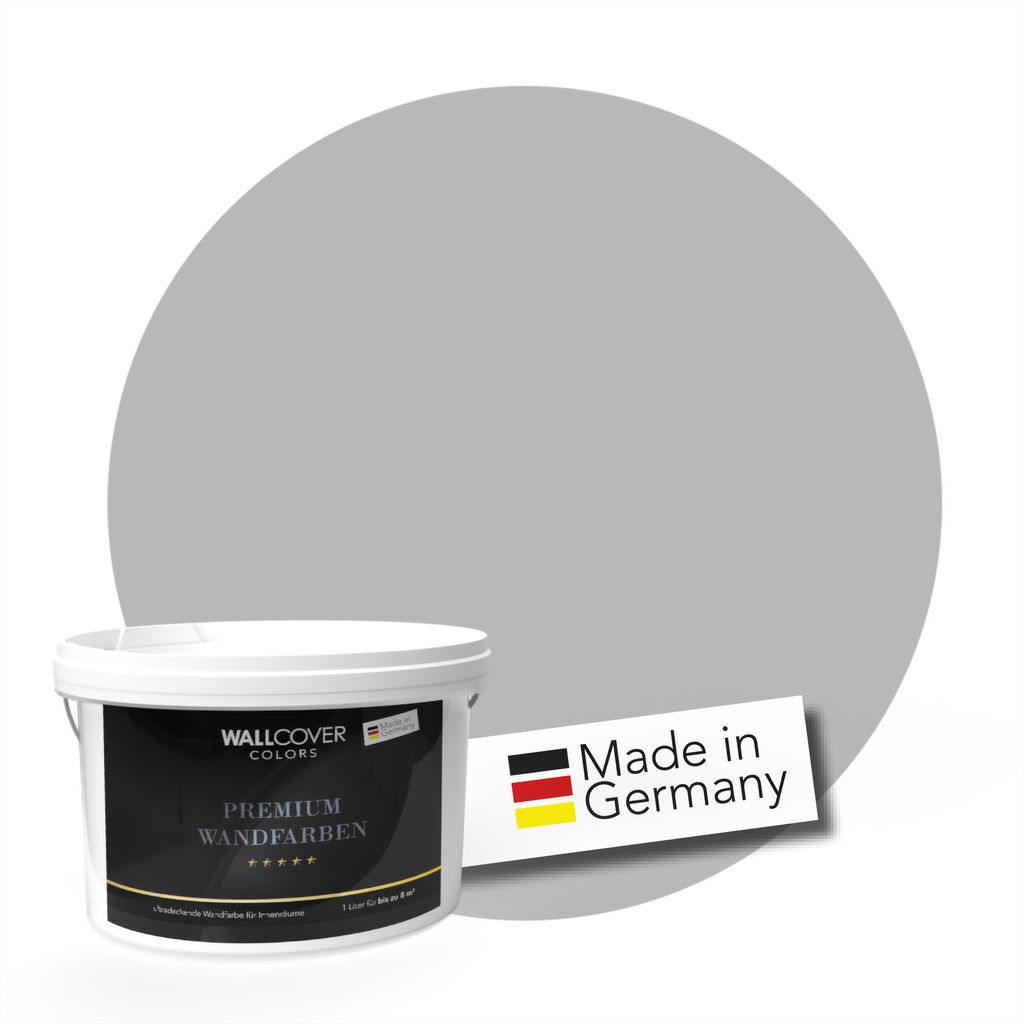 WALLCOVER PREMIUM Wandfarbe Helles Felsgrau Hochdeckend Matt 2,5L für 20 m²