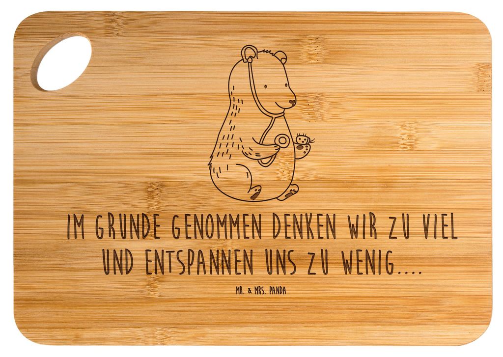 Mr. & Mrs. Panda Schneidebrett Bär Arzt - Transparent - Geschenk, vesperbrett, Ärztin, vesperbrettchen, Frühstücksbrett, Holzbrett, Professor, ...