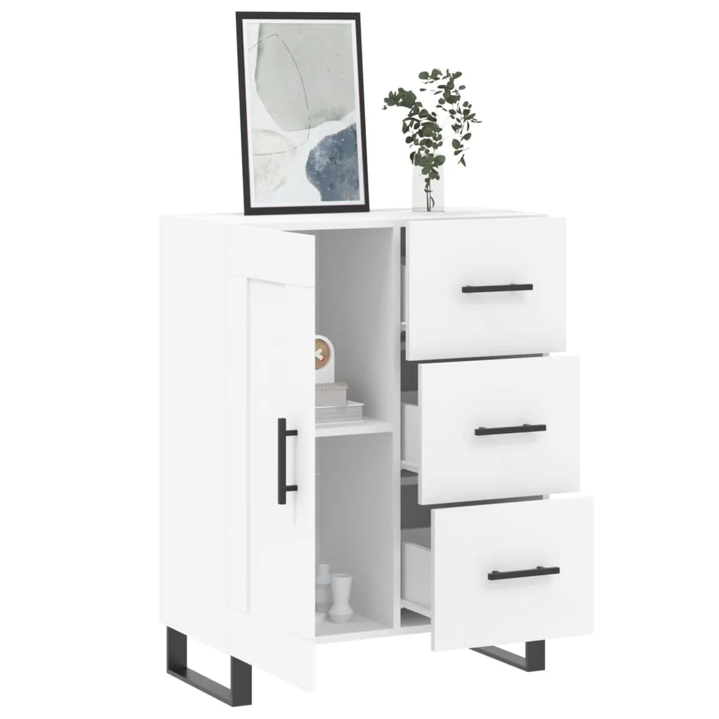 vidaXL Credenza bianca 69,5x34x90 cm Materiale a base di legno - Credenza - Credenza - Armadio - Armadio portaoggetti - 5