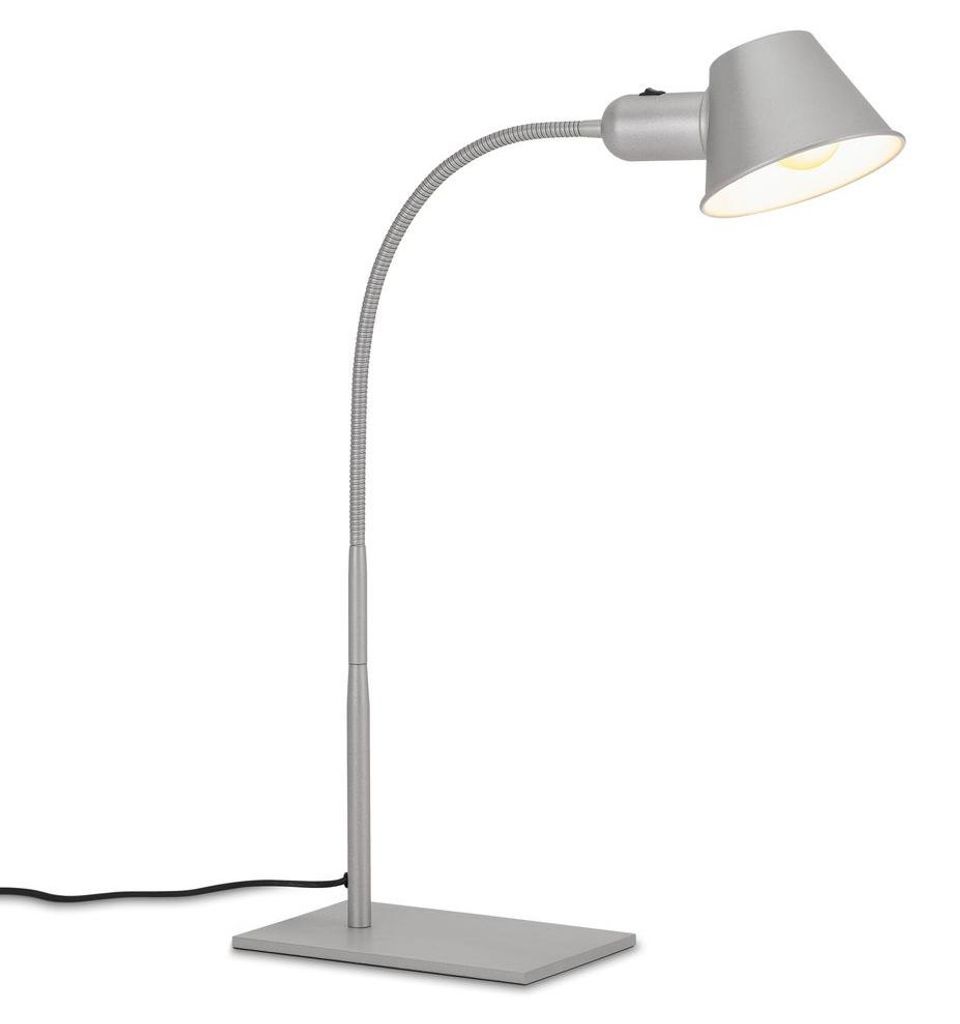 Tischlampe - Chromfarben matt - Metall - H 65 cm Produktbild 