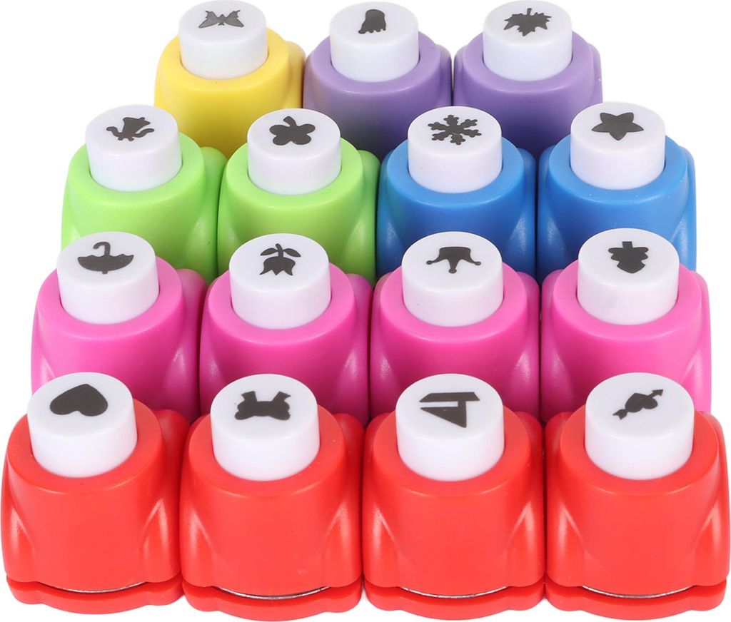 15 ks Tvar papiera dierovač sada pre deti DIY stimulovať Obrázok produktu 