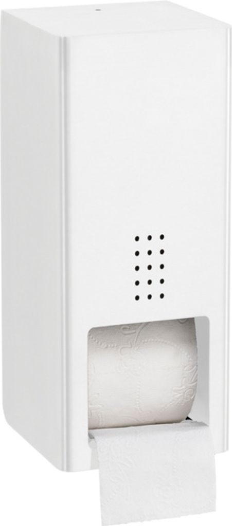 Doppelter WC-Rollenhalter Premium mit automatischer Nachrückung und Farbvarianten, Farbe:Weiß