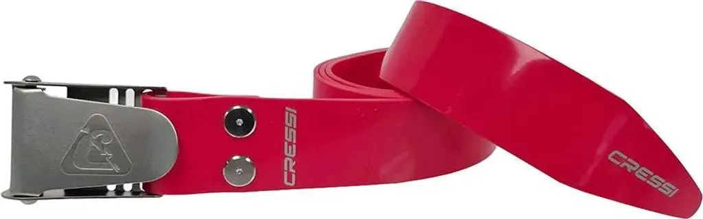 Ceinture de plongée silicone flexible rouge Cressi avec boucle de sécurité