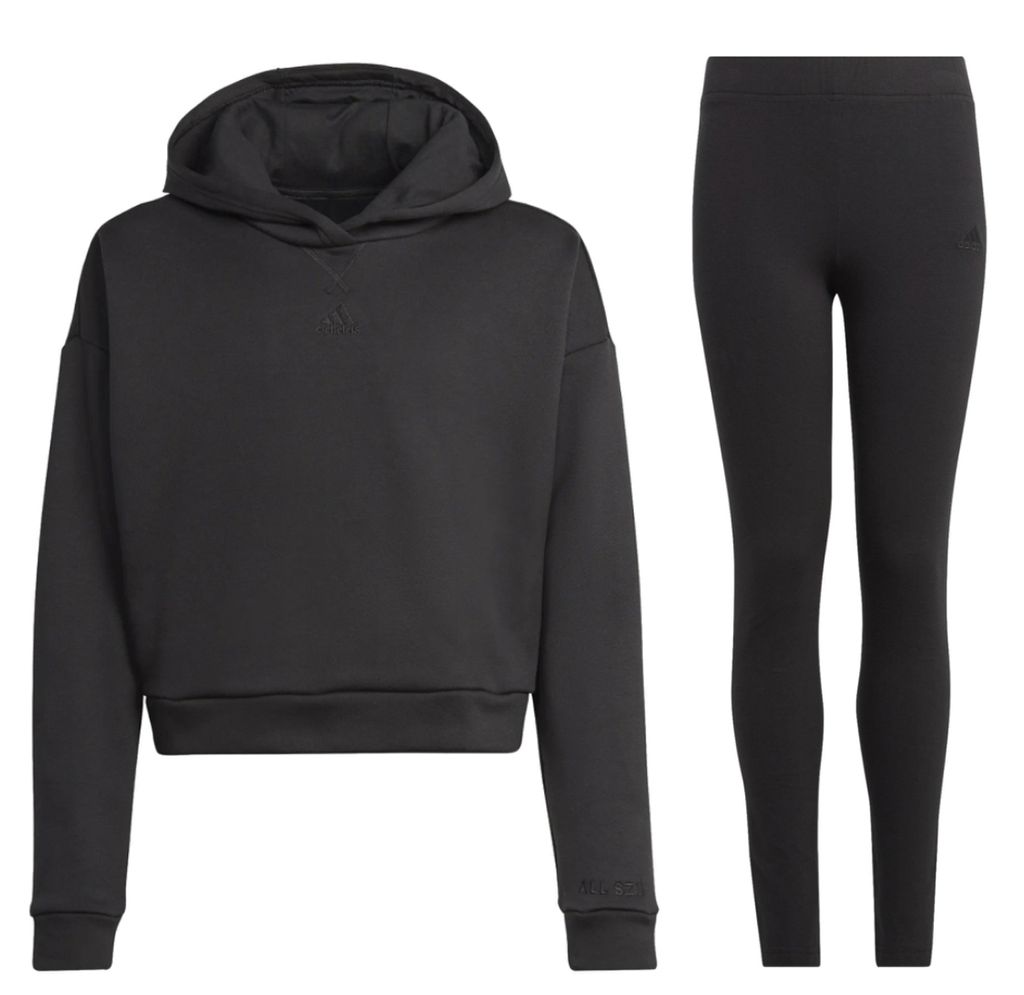 Adidas Girls Tracksuit Hood Fl Ts Gr. 128 Pullover, Leggings HN3479