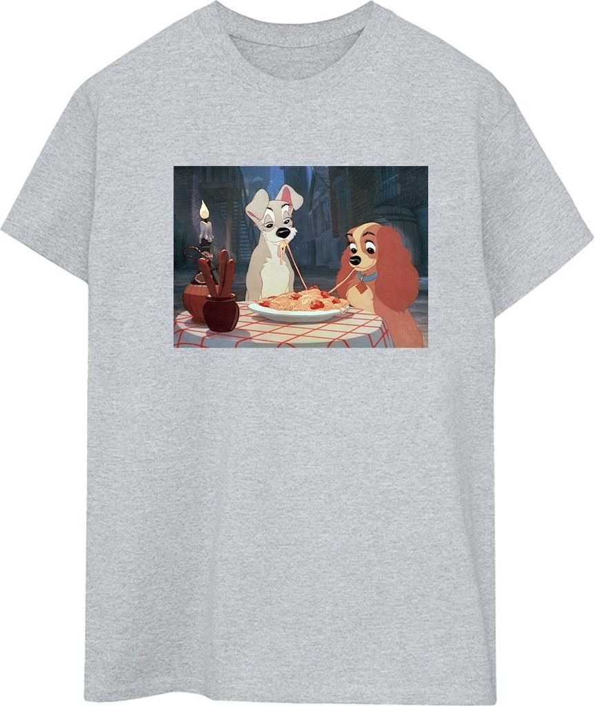Disney - "Lady And The Tramp" T-Shirt für Damen BI30743 (L) (Grau)
