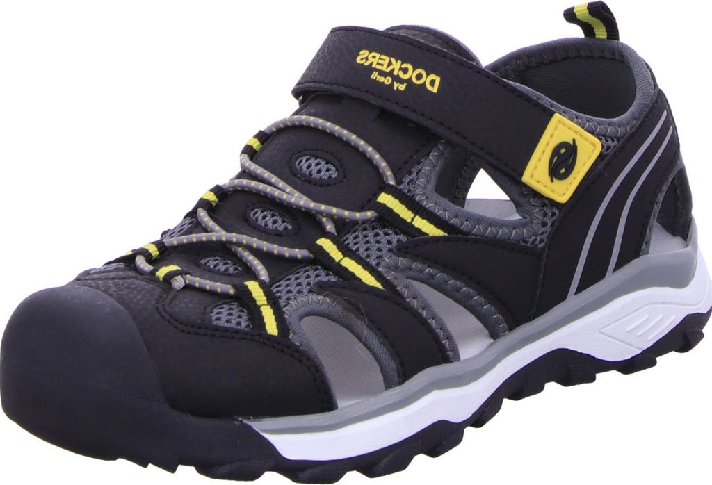 Dockers Schnürschuh Modell 341-09-0001 mit Klettverschluss, Farbe Schwarz, Kreppsohle