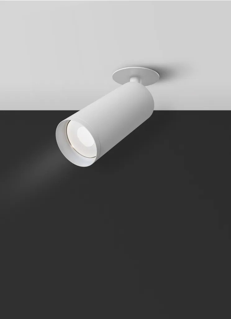 Plafonnier spot blanc réglable aluminium 19,2 cm éclairage ciblé - 4