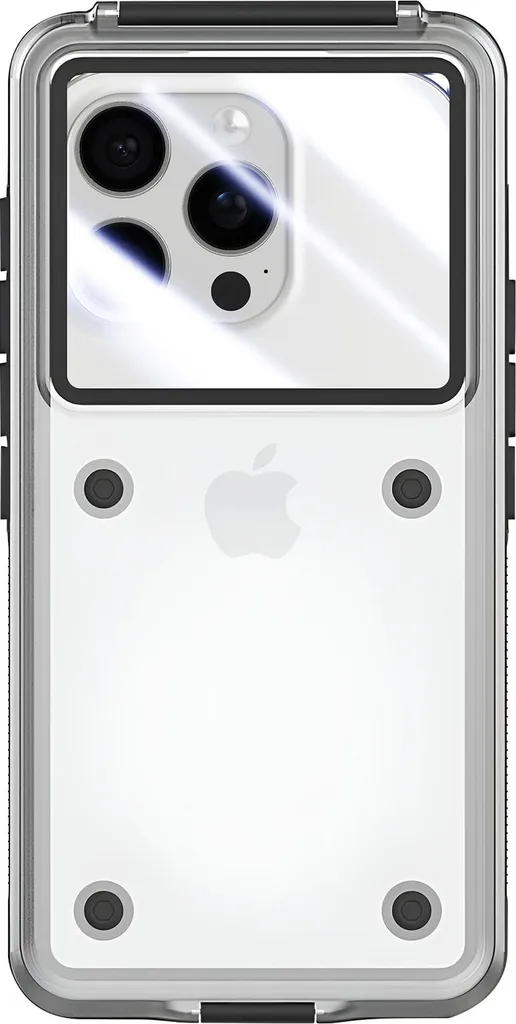 Coque étanche iPhone 17 Avizar IP68 noir transparent avec dragonne