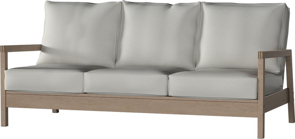 Dekoria Bezug für Lillberg 3-Sitzer Sofa, mittelgrau, Produktbild 