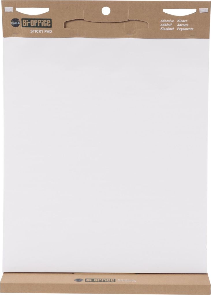 A white sticky pad with a brown cardboard header and base.