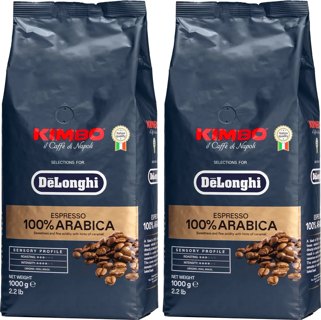 Café Grains Delonghi Kimbo 100% Arabica 2kg - Finissez-en avec l'Amertume !