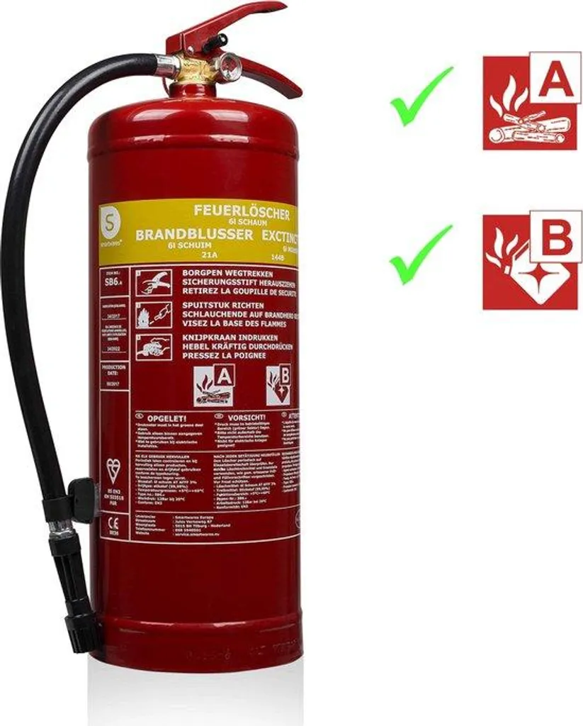 Estintore Smartwares SB6 6L a Schiuma - Prezzo Migliore Online - 24