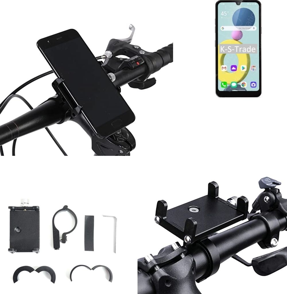 K-S-Trade Handyhalterung für das Fahrrad kompatibel mit LG Electronics Xpression Plus 3 Halter Lenkstange Fahrradhalterung Motorrad Bike Mount