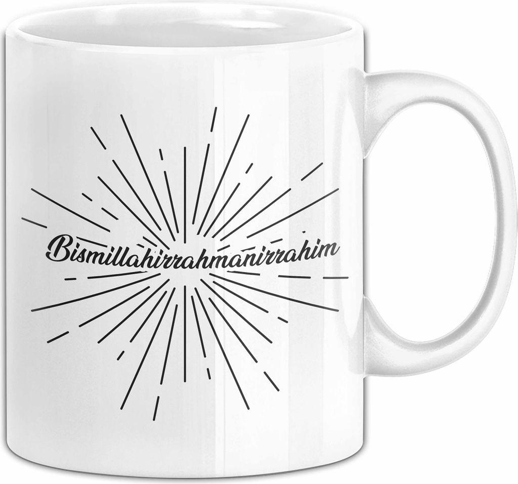 Eid Mubarak Tasse Geschenk Muslime Geschenkidee Sprüche für Muslimische Menschen Feiertag Kaffee-Becher (Weiß)