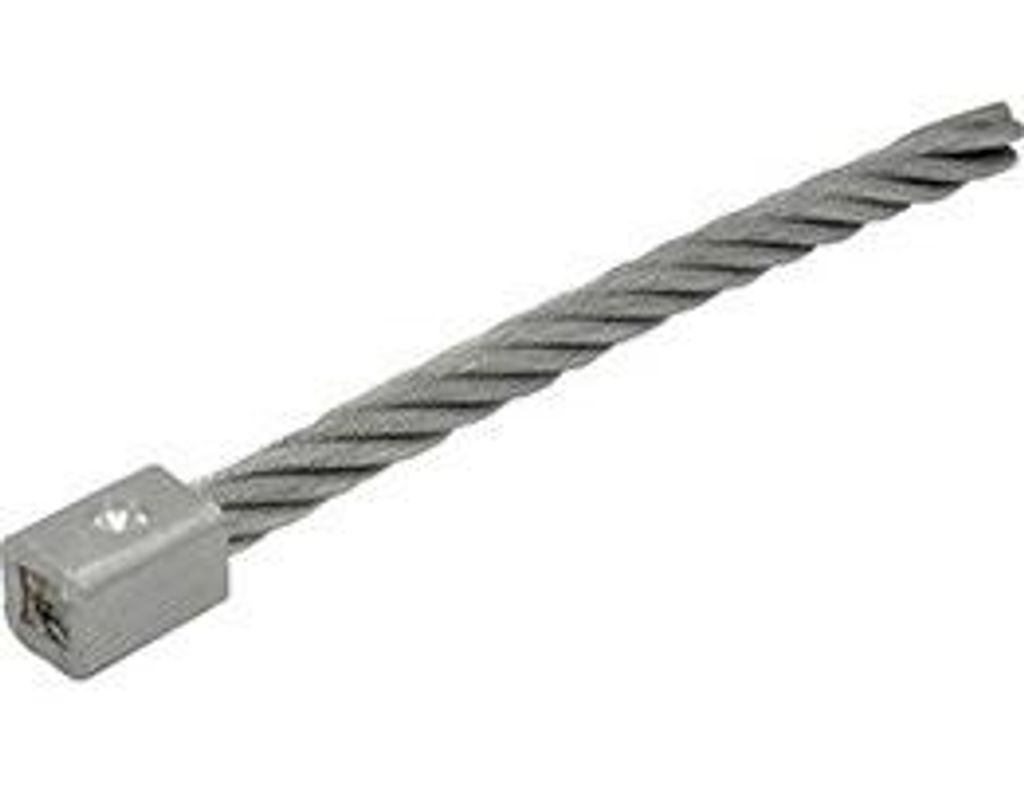 Ersatzmetallborste für Echo - Reinigen. Gesamtlänge 263 mm, Ø Bürste 14 mm. Quadratischer Kopf 21,6 mm. (8 Bürsten pro Maschine).