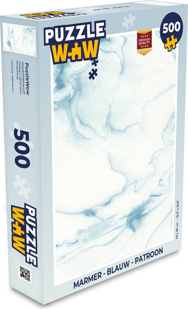 MuchoWow Puzzle 500 Teile Marmor - Blau - Muster - Denken - Spiel - Toy