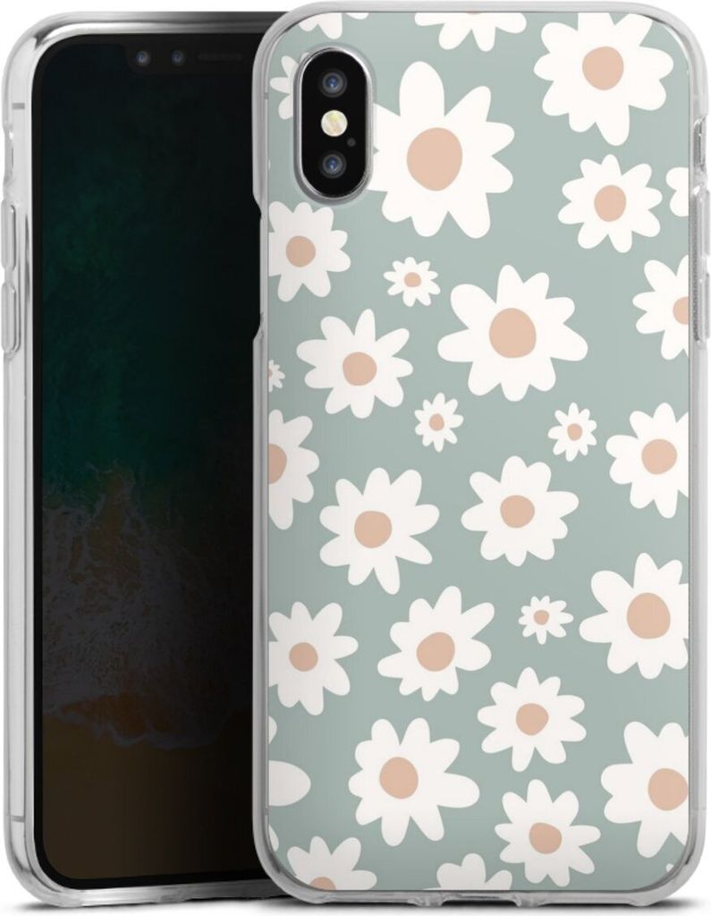 DeinDesign Handyhülle für Apple iPhone X Silikon Hülle Case Smartphone Schutzhülle Blumen Gänseblume Muster