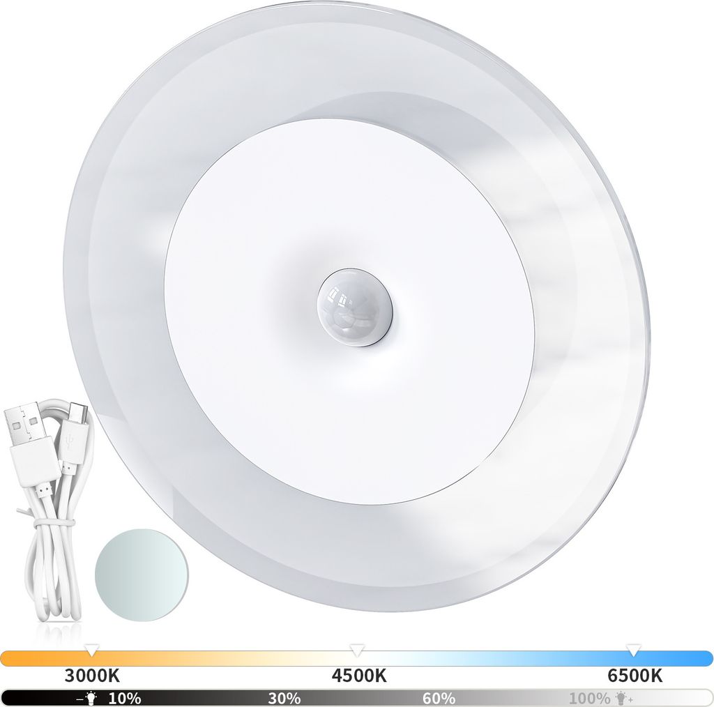 INF Elegantes wiederaufladbares Sensor-Nachtlicht - T114 Transparent