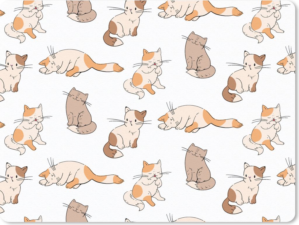 MuchoWow Mauspad Mousepad Muster - Katze - Kätzchen - Jungen - Mädchen - Kinder - Kinder 40x30 cm - Mousepads - Maus Mat - Pad - Mausunterlage ...