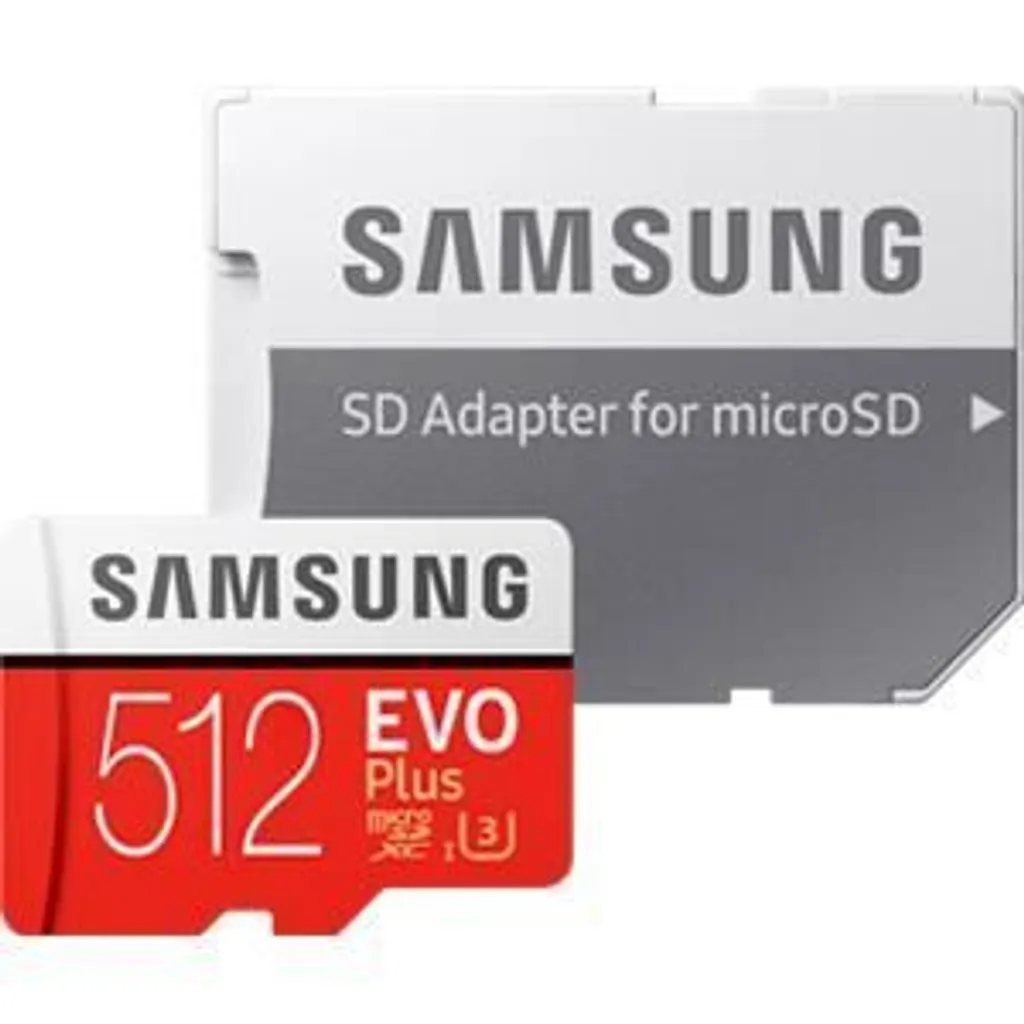 Carte Samsung EVO Plus microSDXC 512 Go avec Adaptateur SD UHS-I V30