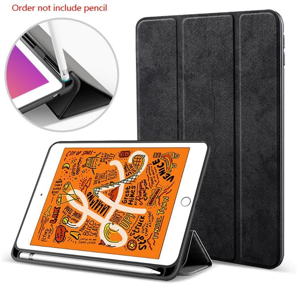 Schutzhülle für Apple iPad Pro 13" M5 (2025) M4 (2024) Smart Cover Etui Tasche Hülle Wake Up / Sleep Funktion - SCHWARZ MARMOR inkl. Stifthalter
