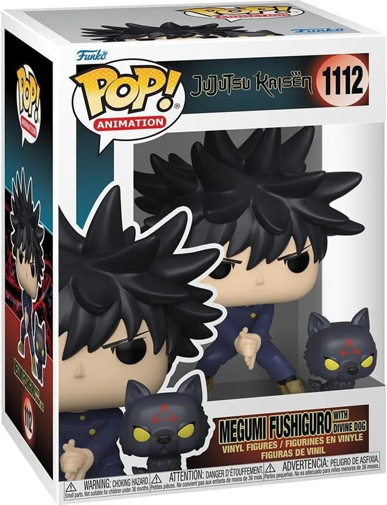 Figurine Megumi Jujutsu Kaisen 9 cm avec Chiens de Jade Collection POP