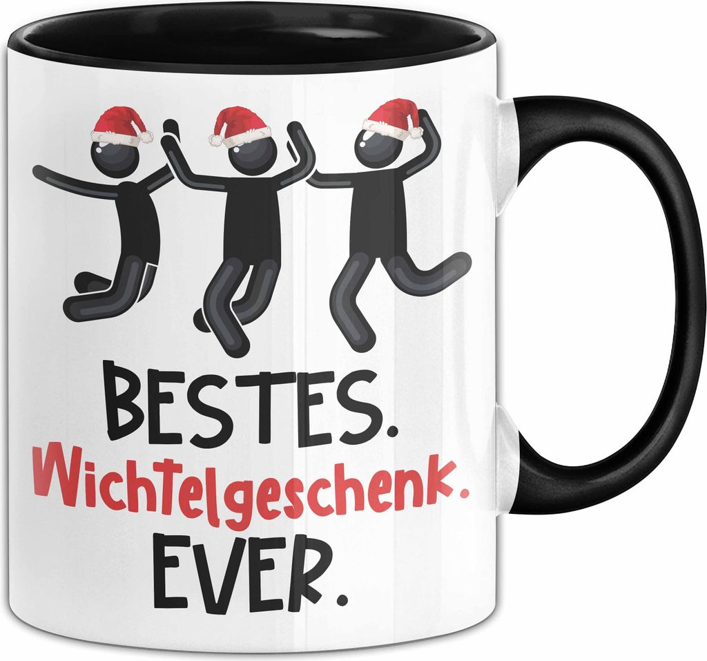 Wichtelgeschenk Tasse Geschenk bis 20€ Schrottwichtelgeschenk Schrottwichteln Bestes Wichtelgeschenk Ever Männer (Schwarz)