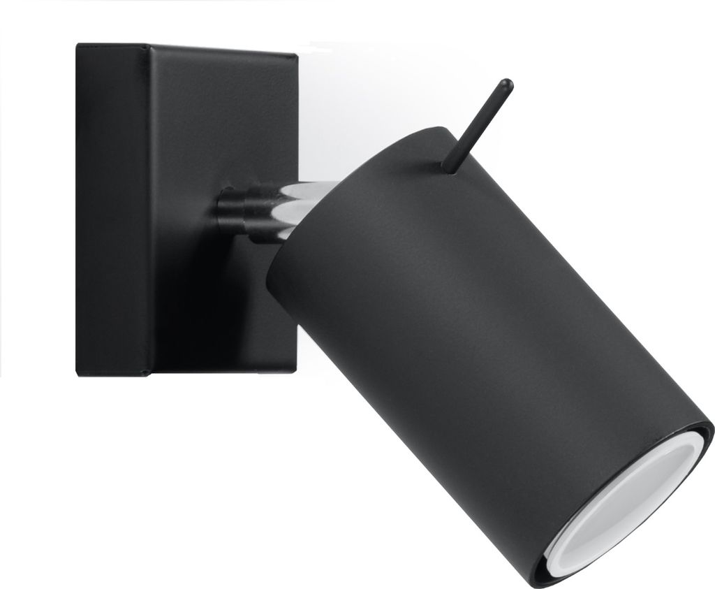 Wandleuchte RING schwarz 1xGU10 10W Stahl 8x16x8cm Sollux Lighting