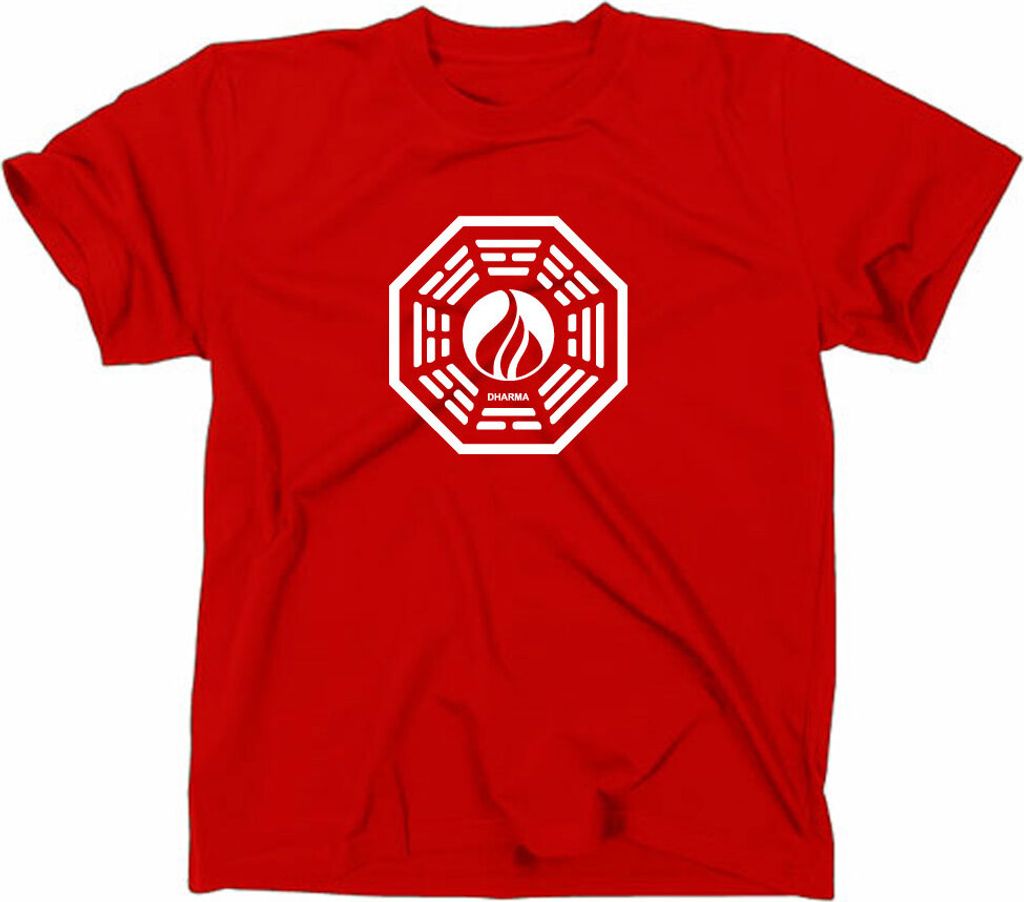 Styletex23 T-Shirt Lost Die Flamme Logo Dharma Initiative, rot, XL